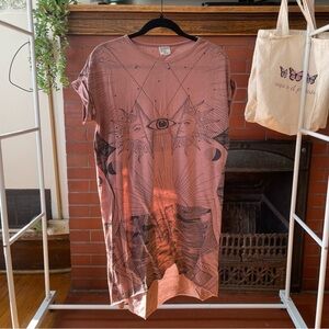 H&M pink midi t-shirt dress size M